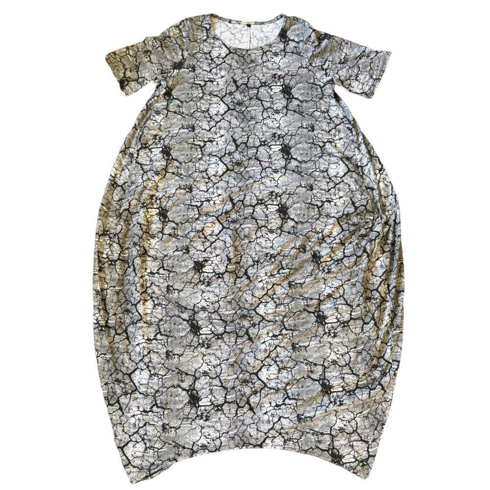 NEW ZOSYA YANISHEVSKA  Art to Wear Balloon Dress  Black Gray  SZ L
